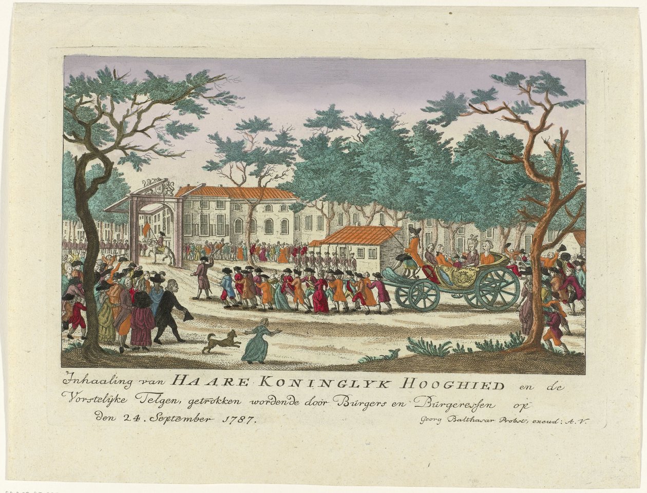 Reception of the Princess of Orange and the Children, 1787 by Anonymous