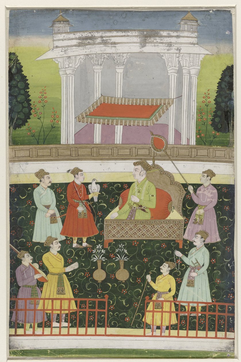 Jahangir sitting on a throne by Anonymous