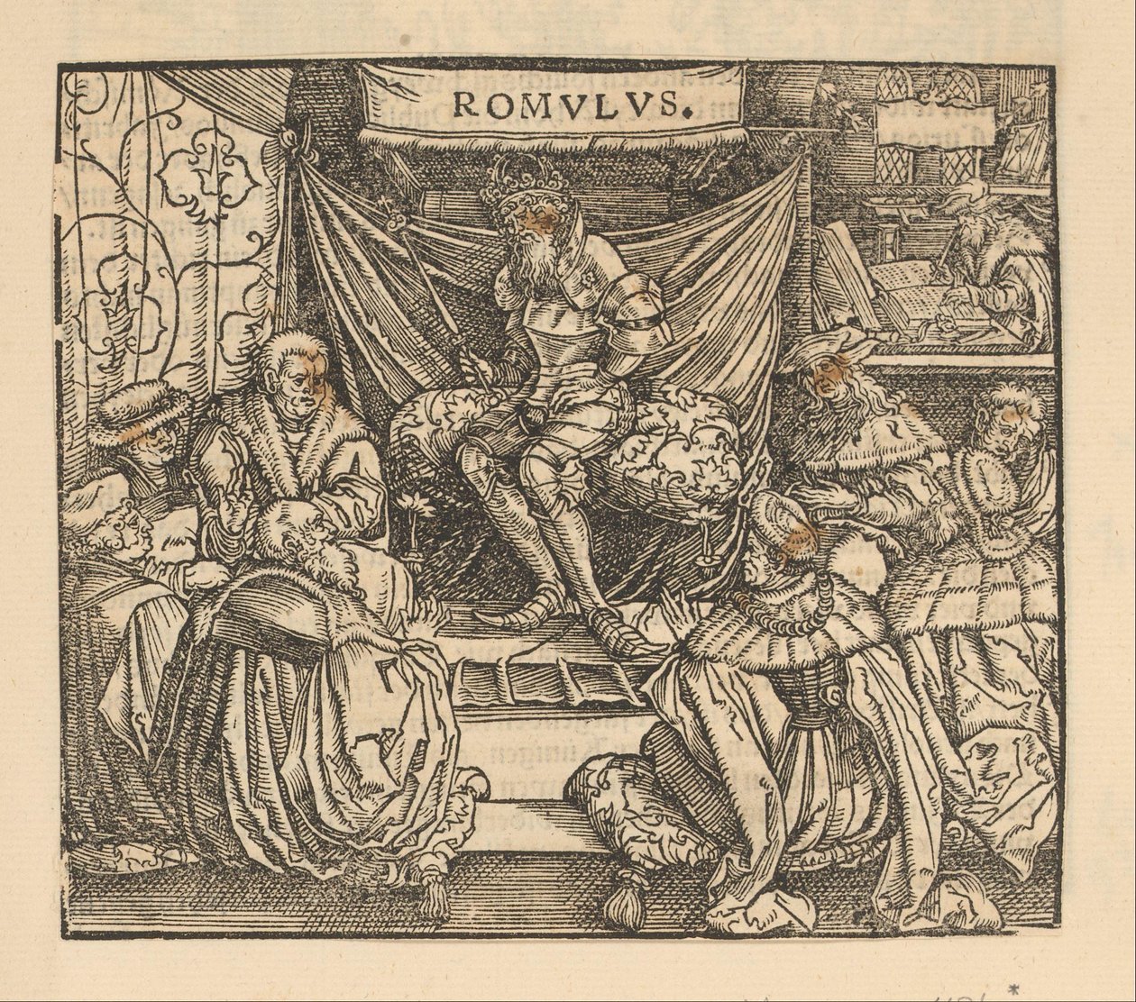 Julius Caesar in a Council Meeting and Cicero Writing in the Background by Anonymous