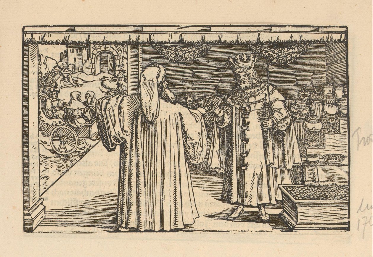 King in Conversation with a Sage in a Treasure Room by Anonymous