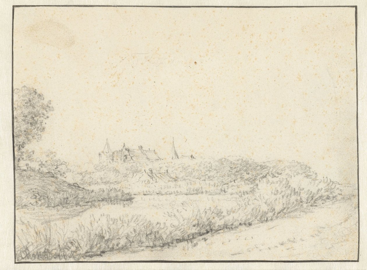 Landscape with a Castle Near the Bank of a River by Anonymous