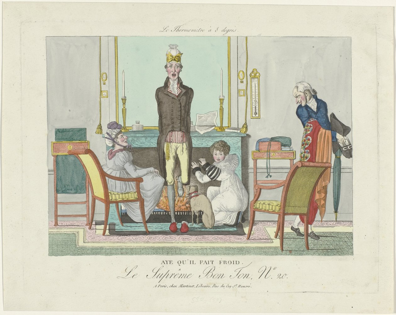Le Supreme Bon Ton, The Thermometer at 8 Degrees, 1800-1815, No. 20: Aye, It