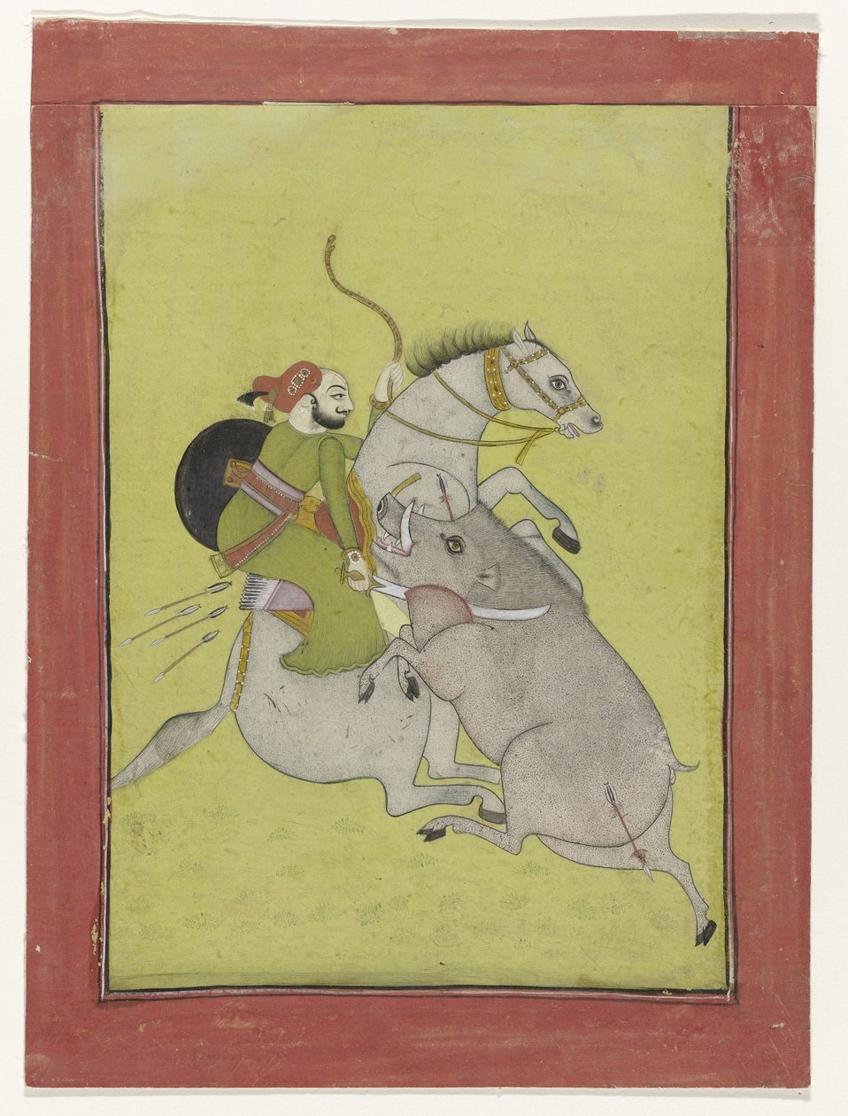 Maharao Umed Singh of Bundi Killing a Wild Boar by Anonymous
