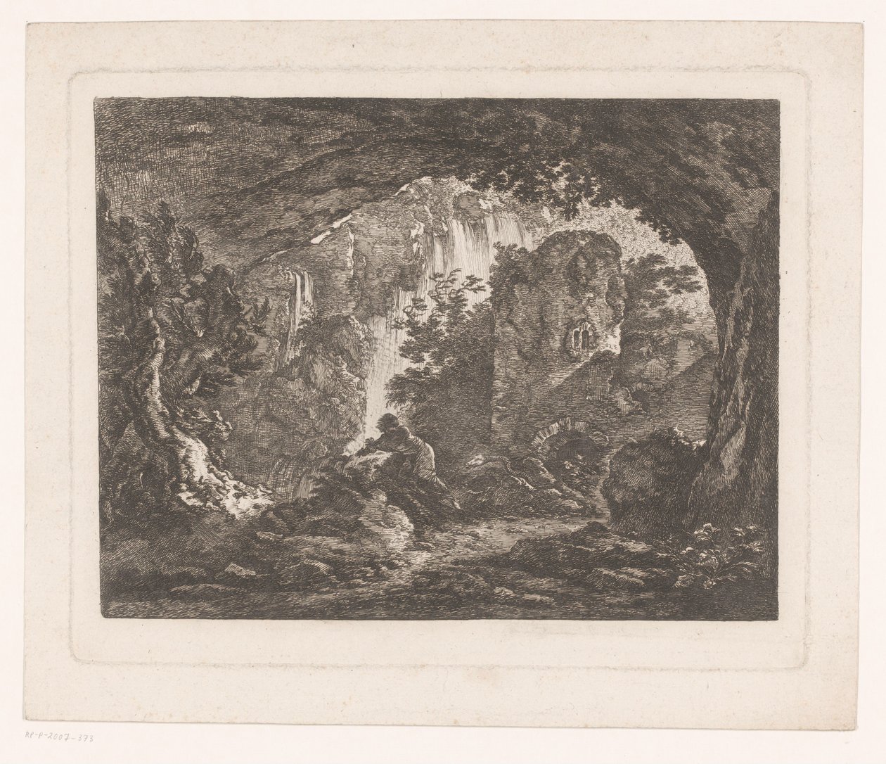 Man Fleeing from Snake by Anonymous