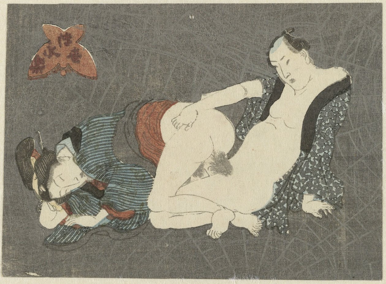 Man Leaning Back, Woman Leaning Forward by Anonymous
