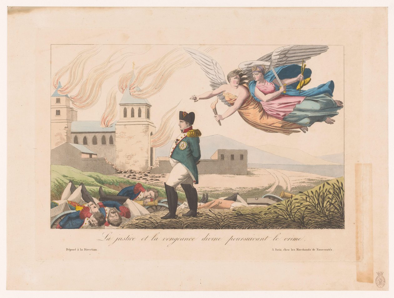 Nemesis and Themis Pursuing Napoleon by Anonymous