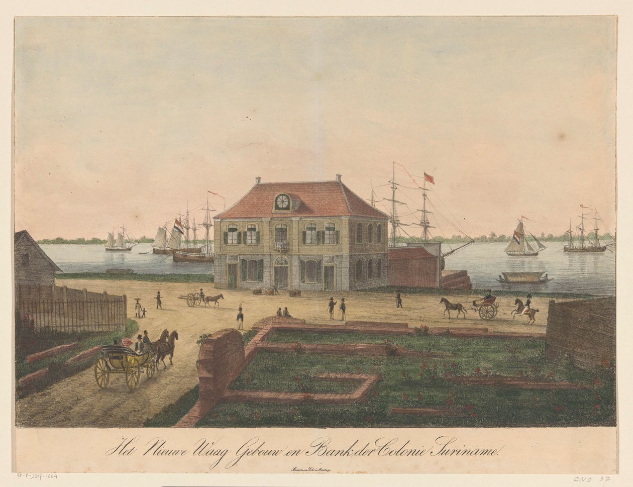 New Weigh House on the Waterfront in Paramaribo (The New Weigh House Building and Bank of the Colony Suriname) by Anonymous