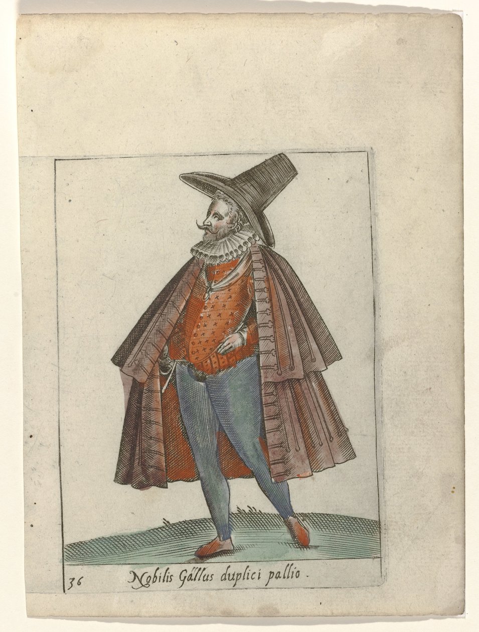 Noble Gaul in Double Cloak (Diversarum Nationum Habitus) by Anonymous
