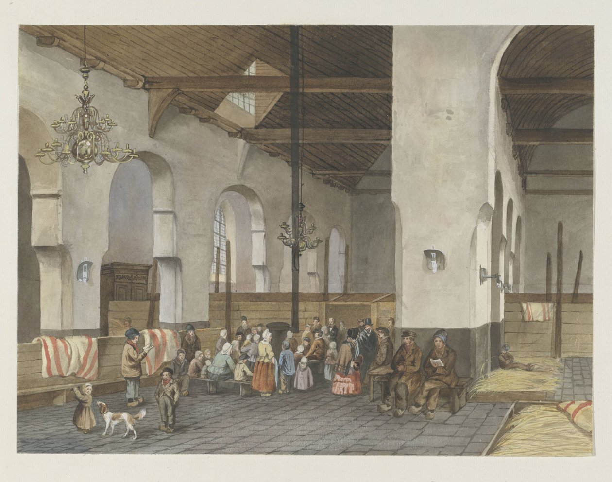 Reception of the Veenendalers in the Geertekerk in Utrecht, 1855 by Anonymous
