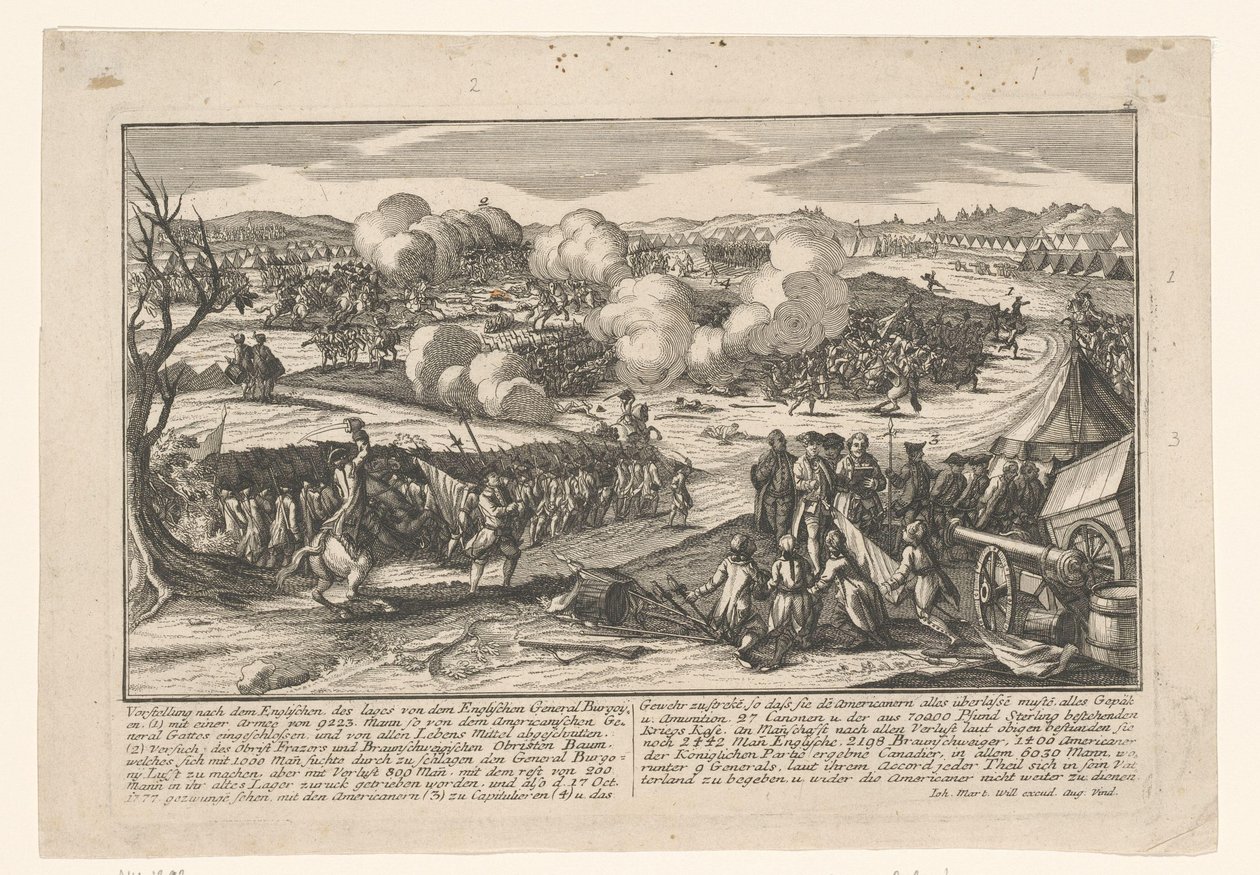 Surrender of General Burgoyne to General Gates on October 17, 1777 by Anonymous