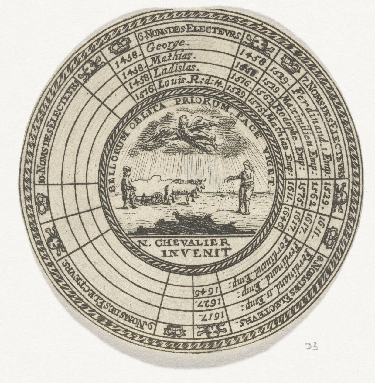 Medal with an Emblem and the Names of the Bohemian Kings by Anonymous