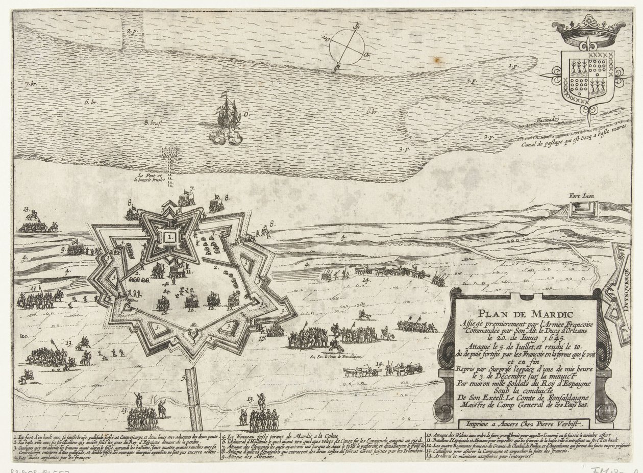 Map of Fort Mardijk, 1645 by Anonymous