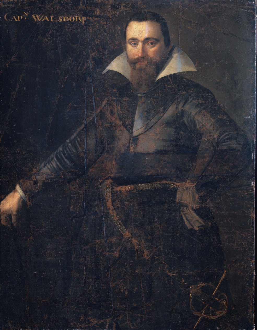 Portrait of Bartholomeus Andrio Walsdorffer, Captain of a Swiss Company to Apportion Friesland, Died at Bergen-op-Zoom by Anonymous