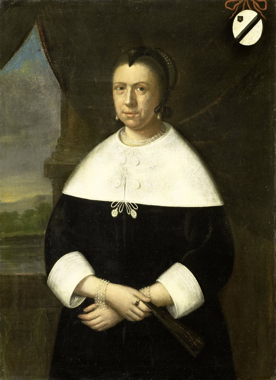 Portrait of Maria Quevellerius, First Wife of Jan van Riebeeck, or His Second Wife Maria Scipio by Anonymous