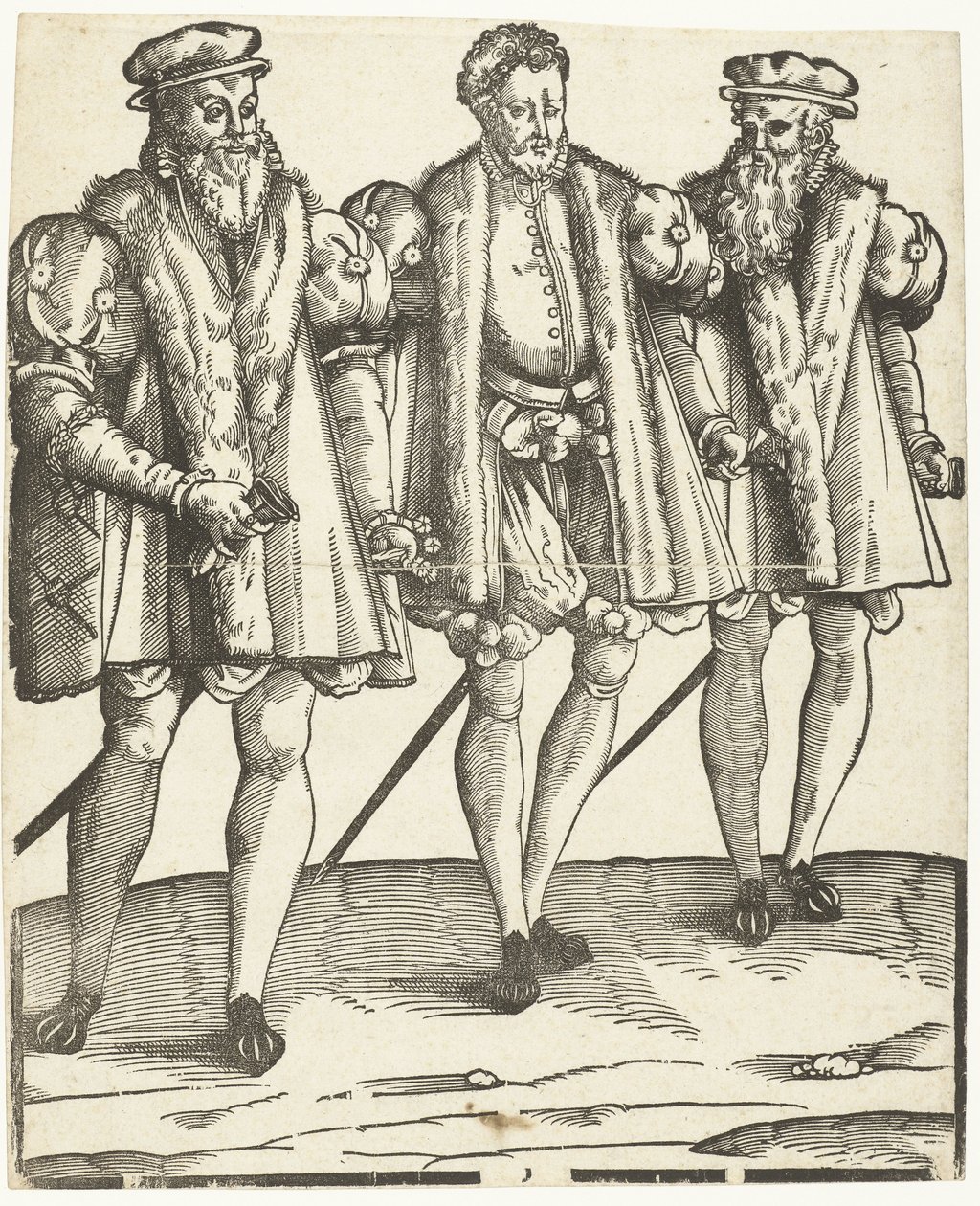 Portrait of Gaspard, Francois, and Odet de Coligny by Anonymous