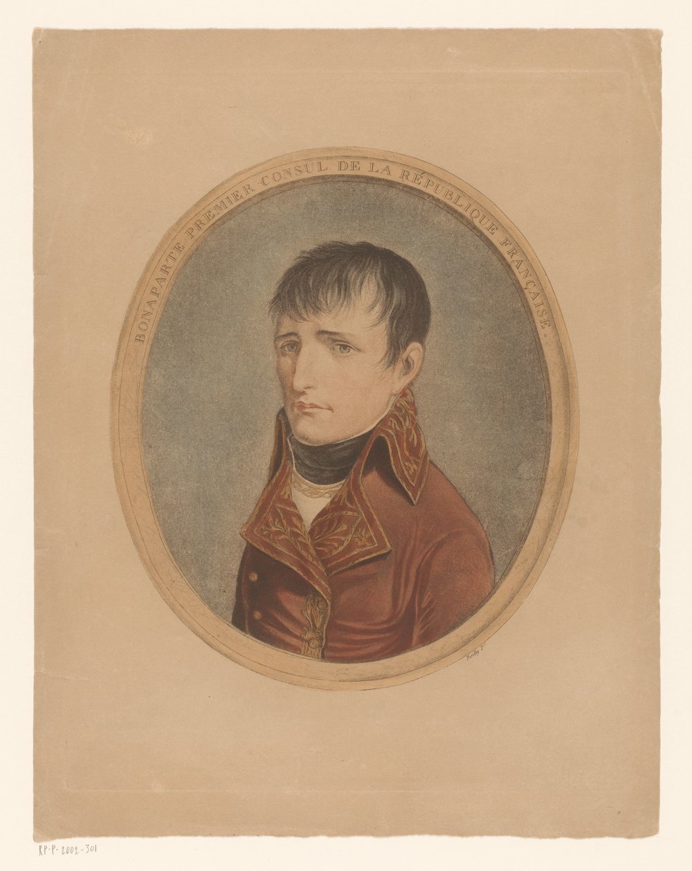 Portrait of Napoleon I Bonaparte, Emperor of the French Bonaparte Premier Consul de la République Française (title on object) by Anonymous