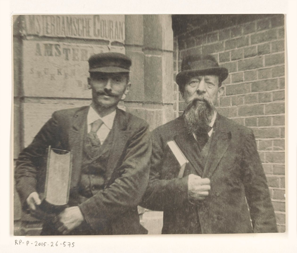 Portrait of Bookseller David Blok with Another Man by Anonymous
