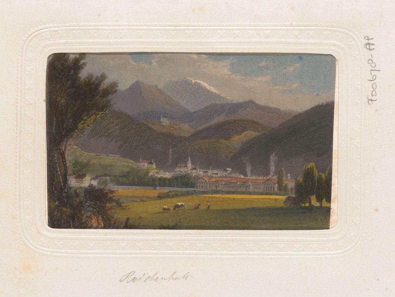 Reproduction of a Print with a View of Hallein in Austria by Anonymous