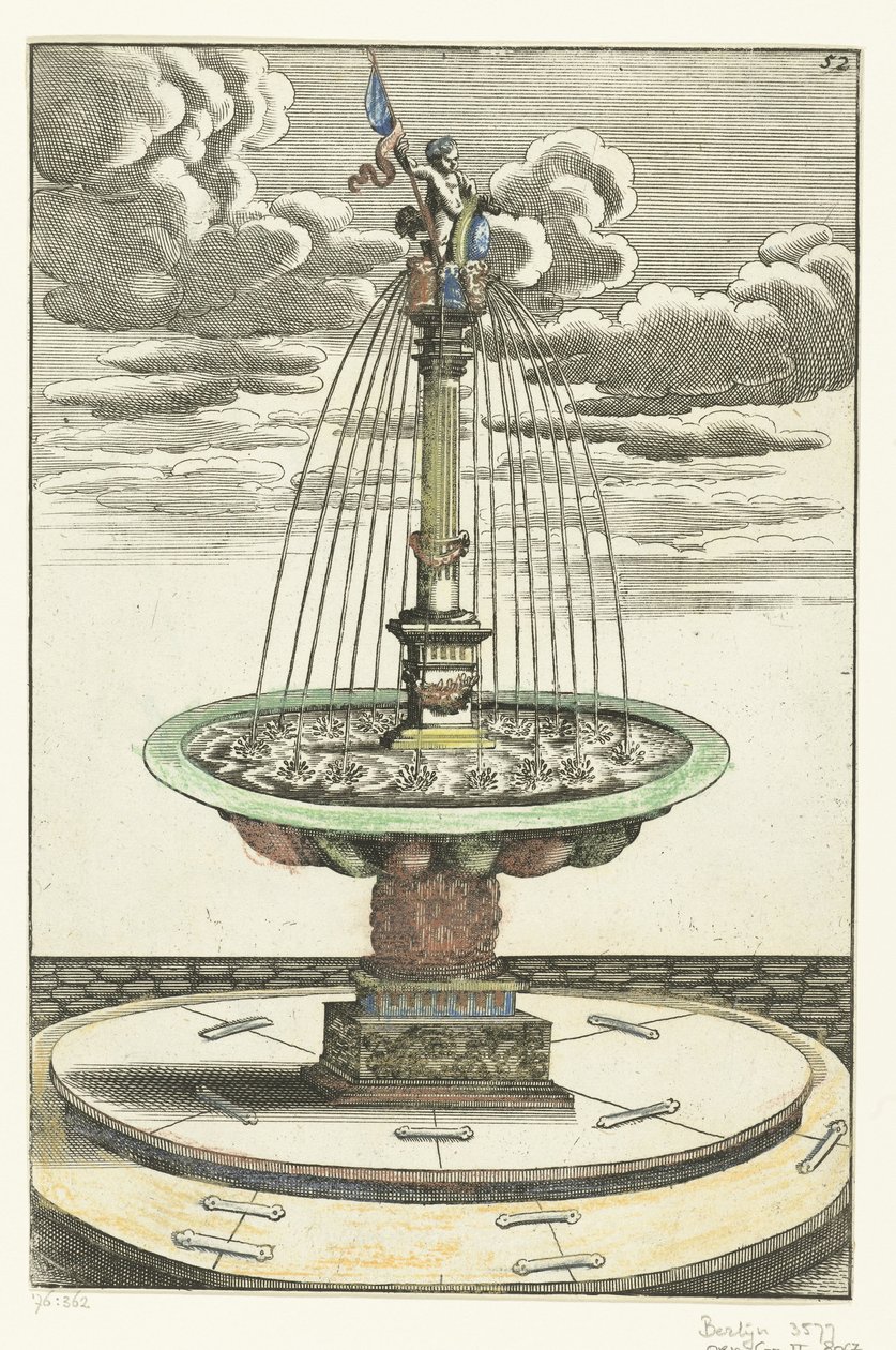 Round Basin with Tuscan Column by Anonymous