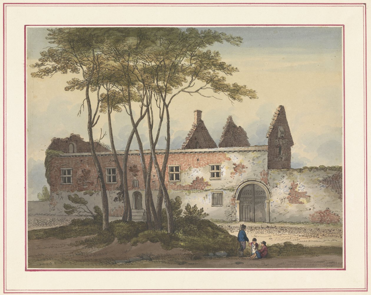 Ruins of the Farm of Le Caillou (Zeven platen van Waterloo en omgeving) by Anonymous