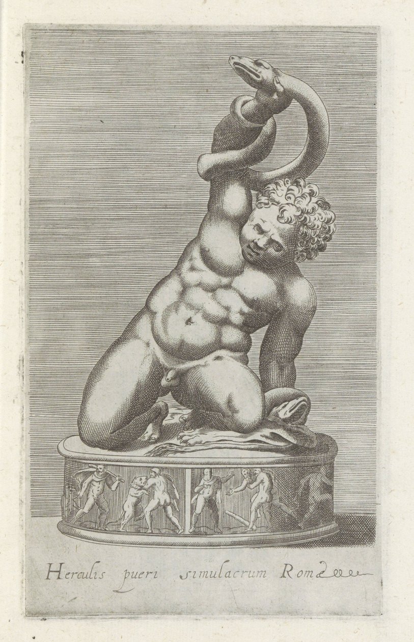Sculpture of the Young Hercules Fighting a Snake by Anonymous