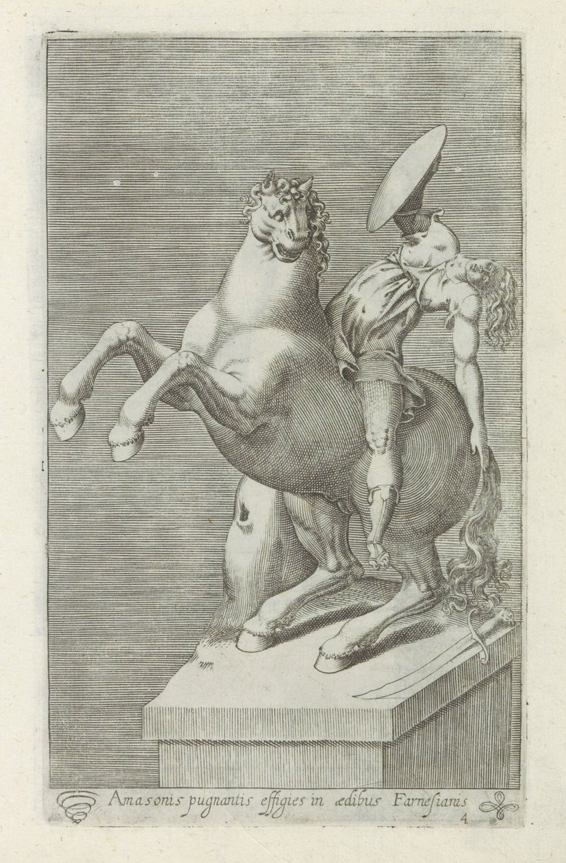 Sculpture of an Amazon on Horseback by Anonymous