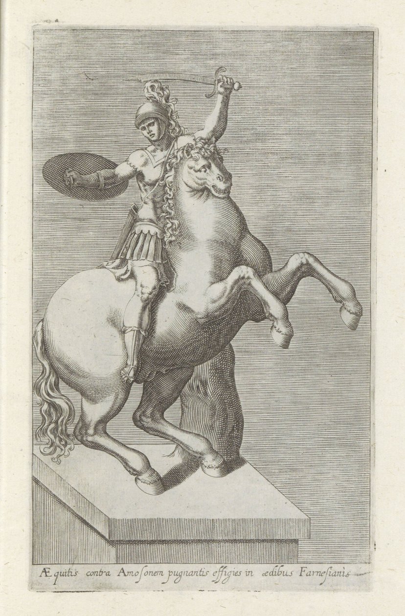 Sculpture of a Roman Soldier on Horseback by Anonymous