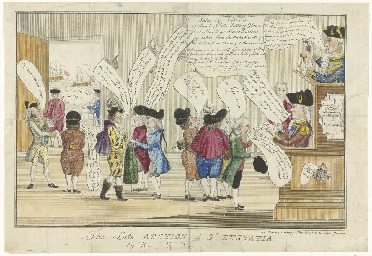 Caricature of the English on Sint Eustatia, 1781 by Anonymous