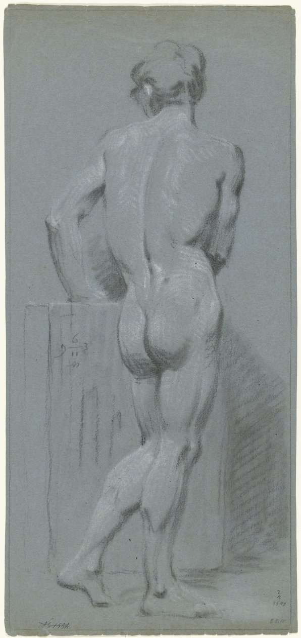 Standing Male Nude, Seen from the Back, Slightly to the Right by Anonymous