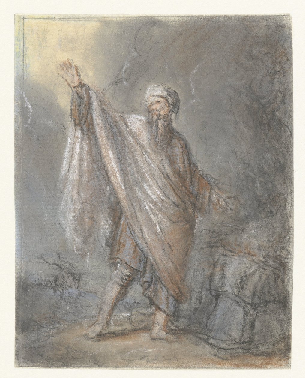 Standing Man by Burning Sacrifice by Anonymous