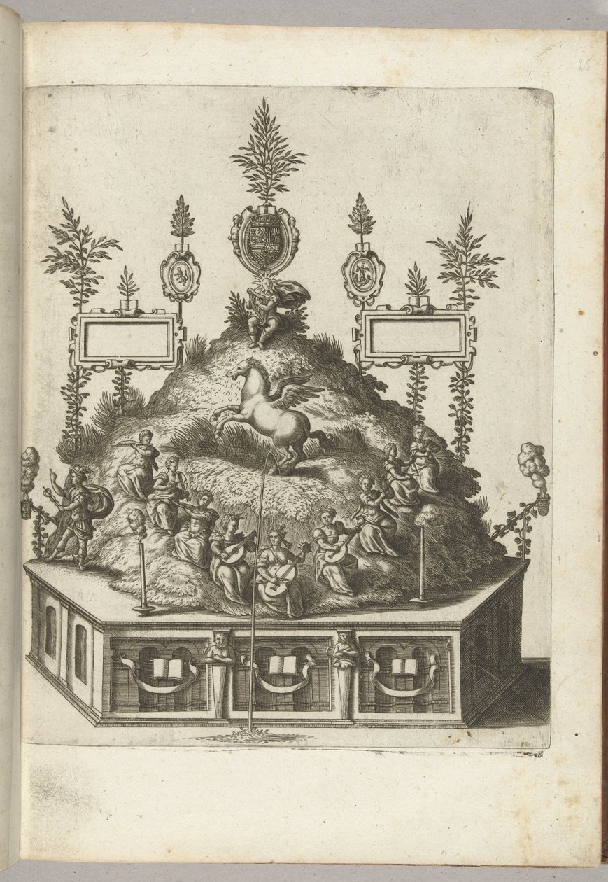 Scene with Apollo on Parnassus, 1594 by Anonymous