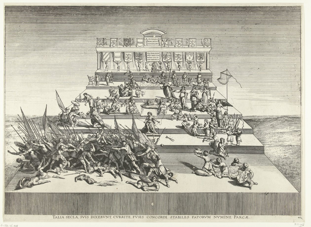 Theatrical Performance on War and Peace; Entry of Ferdinand into Ghent in 1635 by Anonymous
