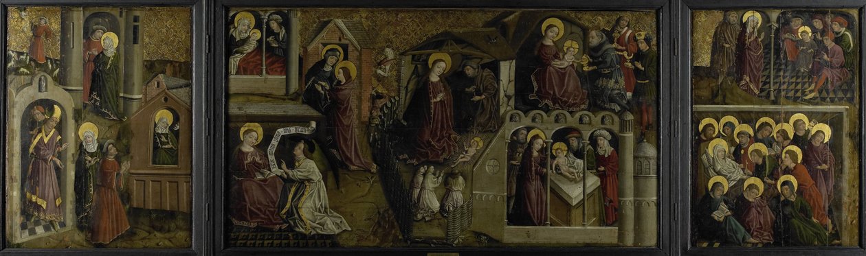 Triptych with Scenes from the Life of the Virgin by Anonymous