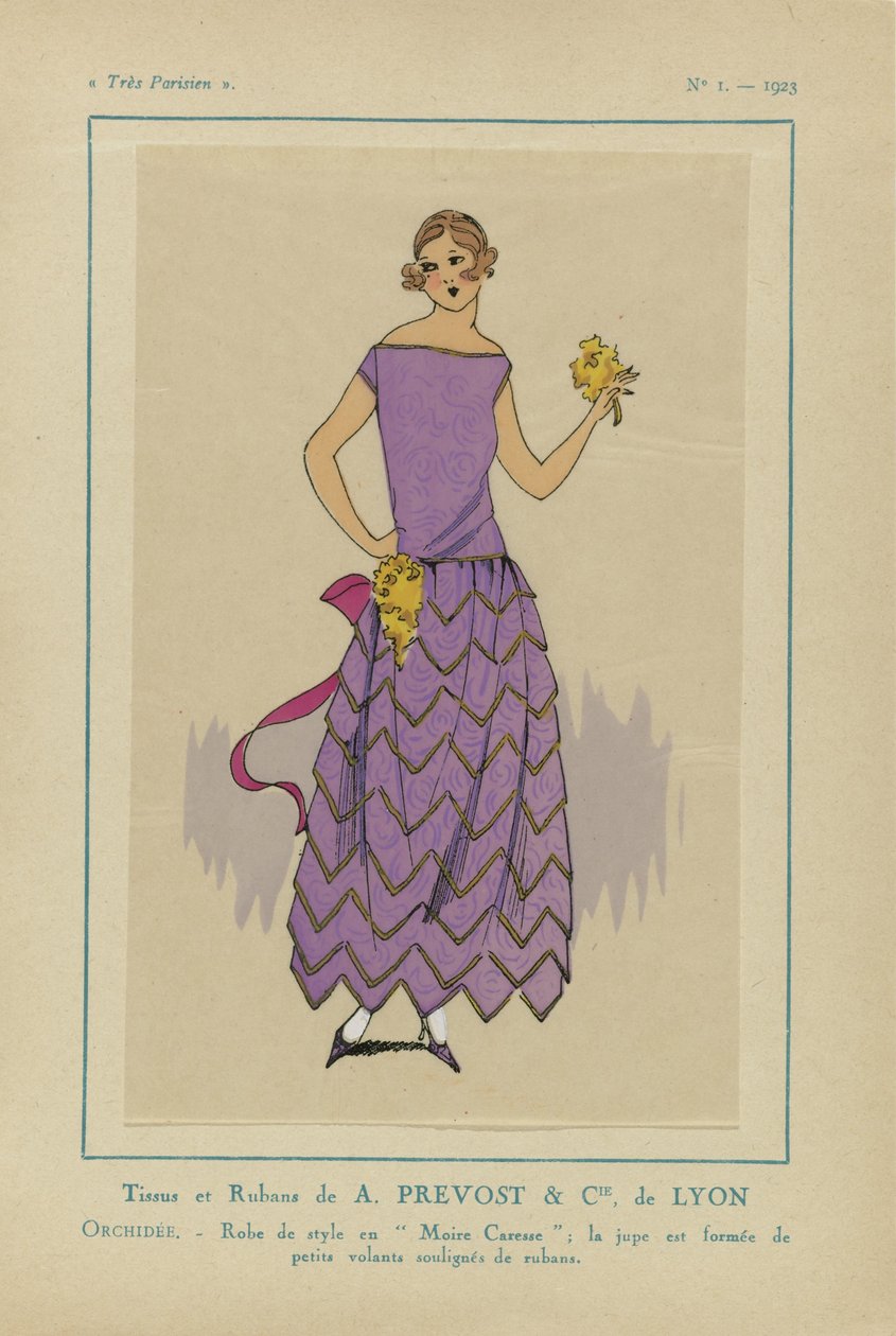 Very Parisian, 1923, No 1: Fabrics and Ribbons by A. Prevost.... by Anonymous