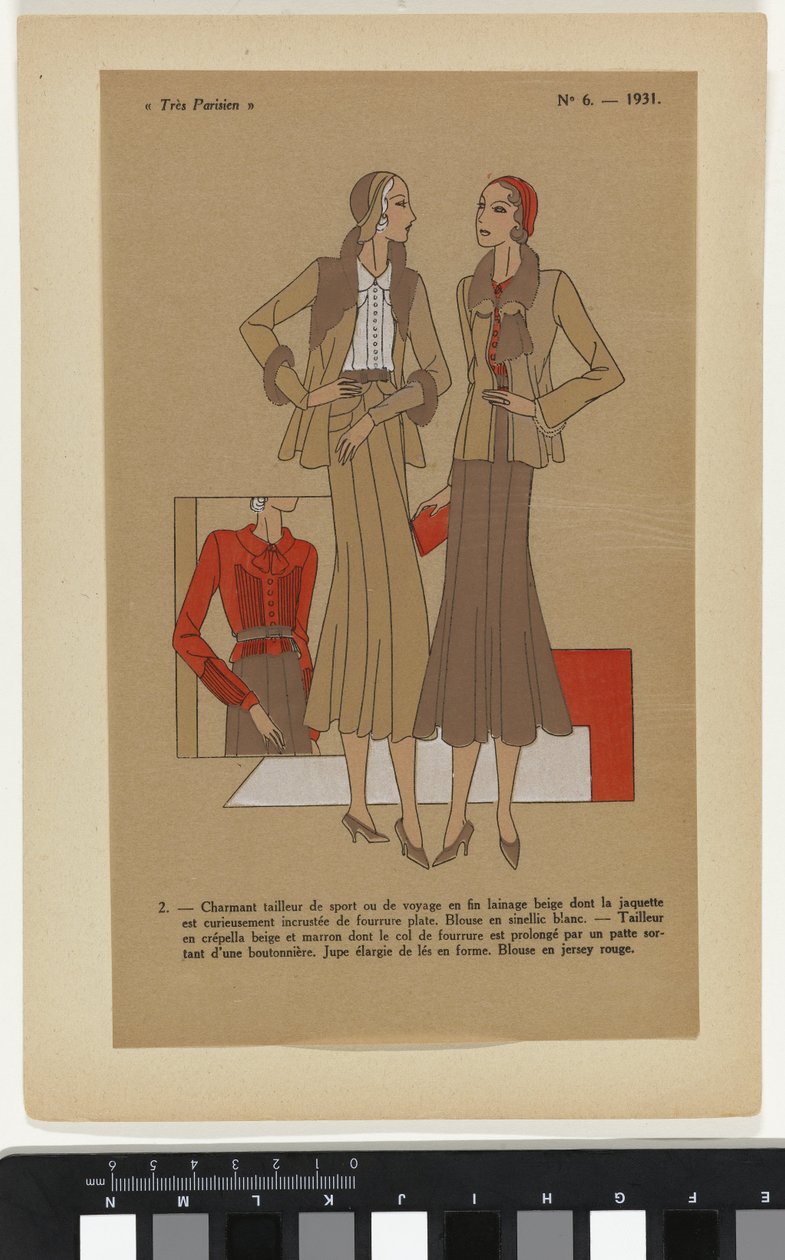 Très Parisien. Fashion, Chic, Elegance (Très Parisien, 1931, No. 6: 2. - Charming Sports Suit...) by Anonymous