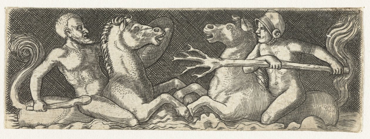 Two Fighting Tritons by Anonymous