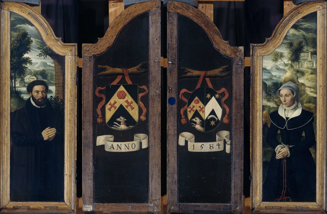 Two Wings of a Triptych with the Portraits of Julien de Brouckere and his Wife Elisabeth Canneel by Anonymous