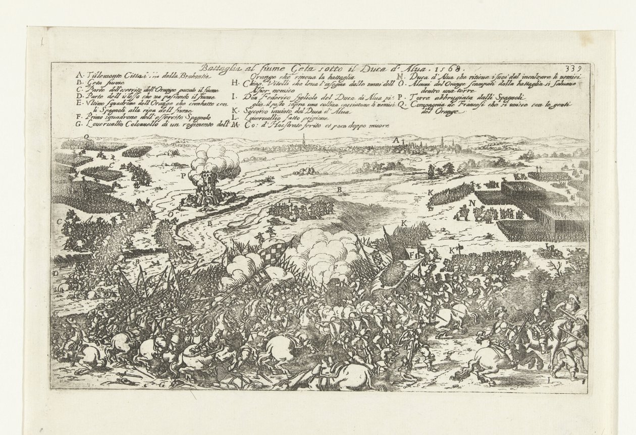 Battle at the River Gete, 1568 by Anonymous