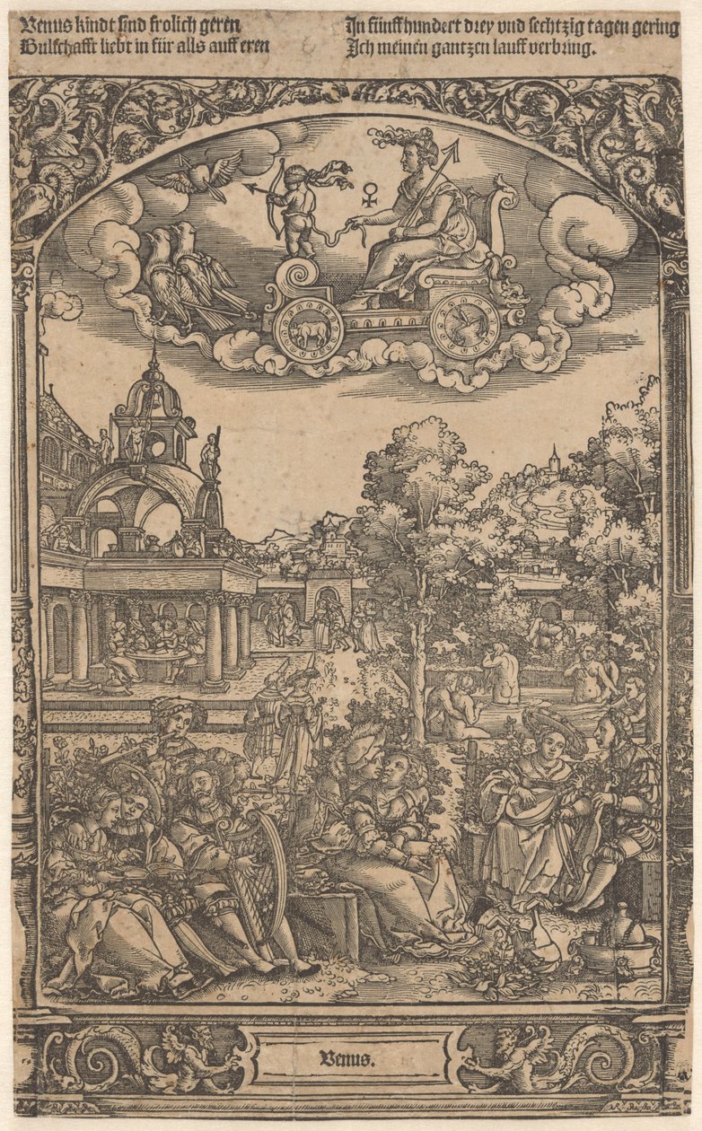 Venus and Her Planetary Children, Venus (title on object), The Seven Planets (series title) by Anonymous