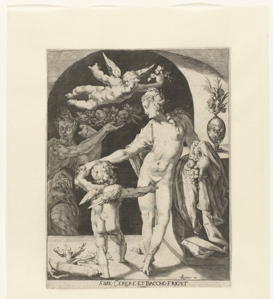 Venus with Cupid and a Faun by Anonymous