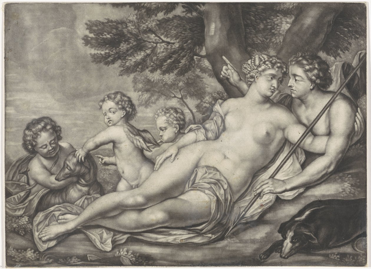 Venus Prevents Adonis from Hunting by Anonymous