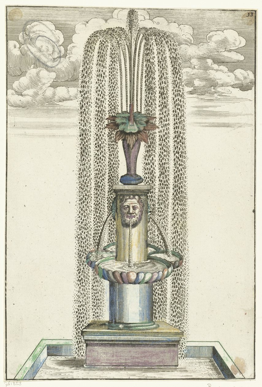 Square Basin with Column on Square Pedestal by Anonymous