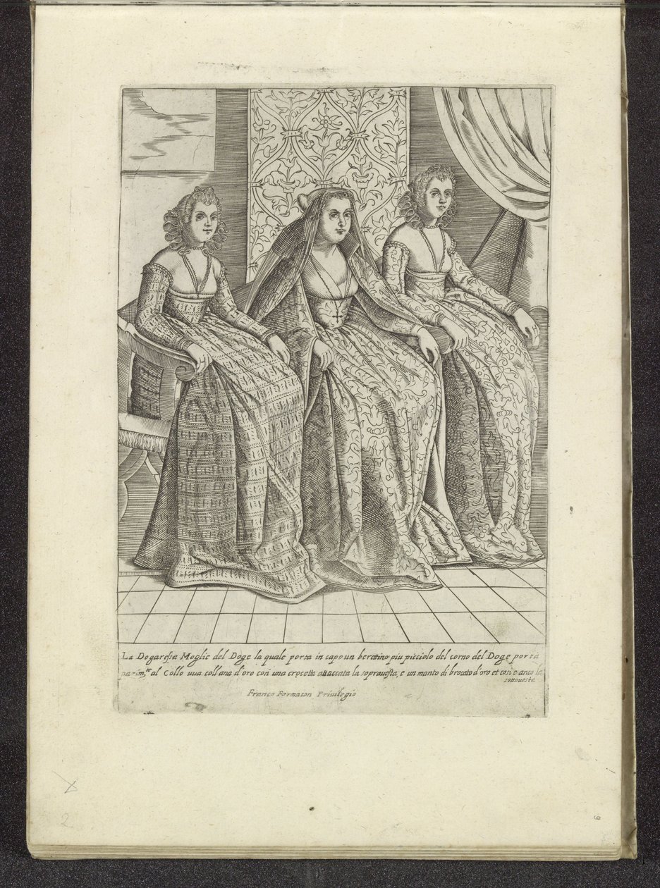 Wife of the Doge with Two Women by Anonymous
