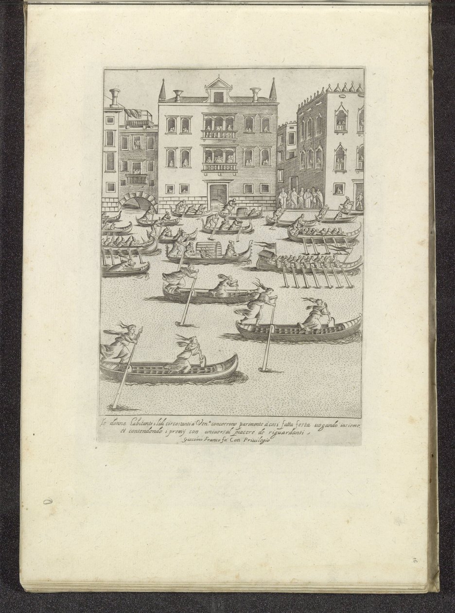 Gondola and Rowboat Race in Venice by Anonymous