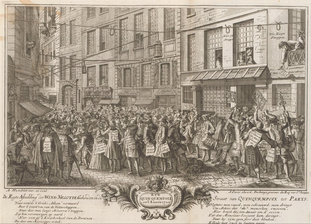 Wind Trade in the Rue Quinquempoix, 1720 by Anonymous
