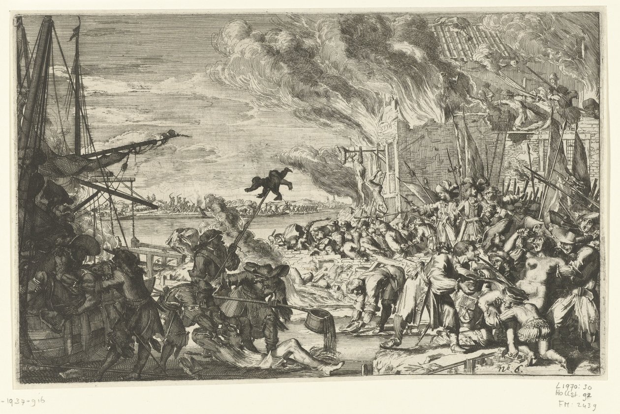 Atrocities in a Village by the Water, 1672 by Anonymous