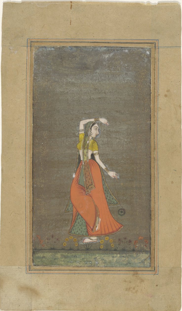 Woman Playing Yo-yo by Anonymous
