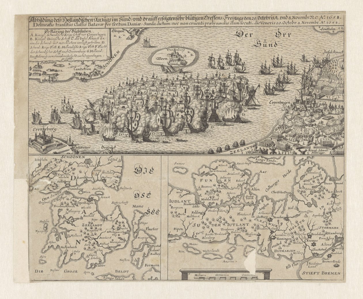 Naval Battle in the Sound, 1658 by Anonymous