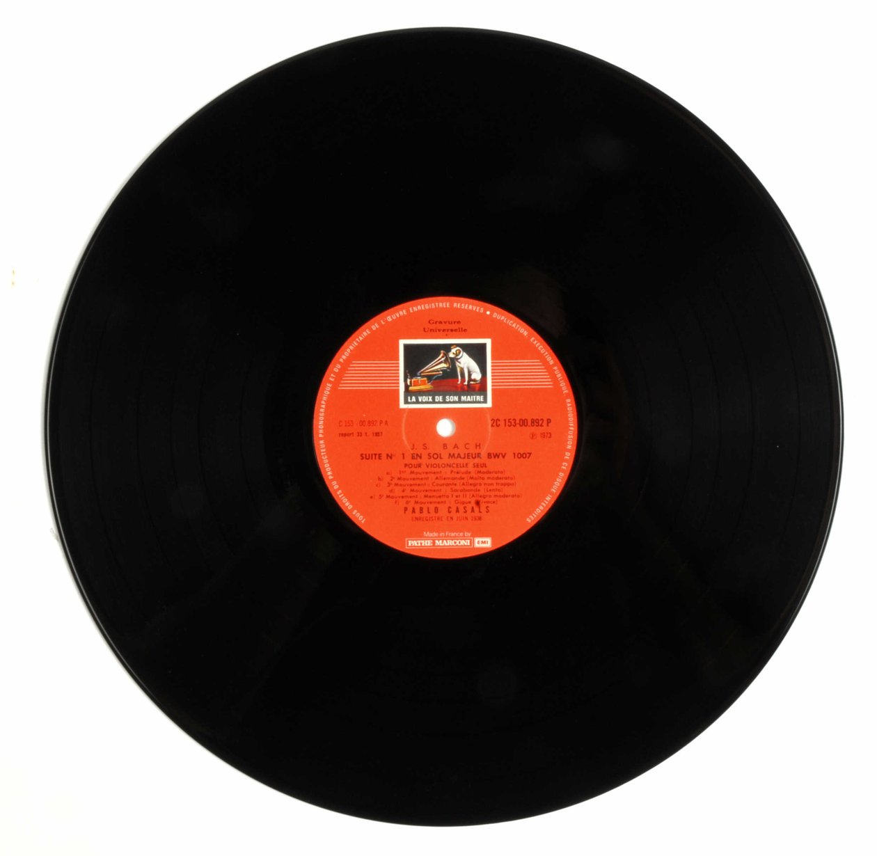 33 round disc (vinyl record) of the brand 