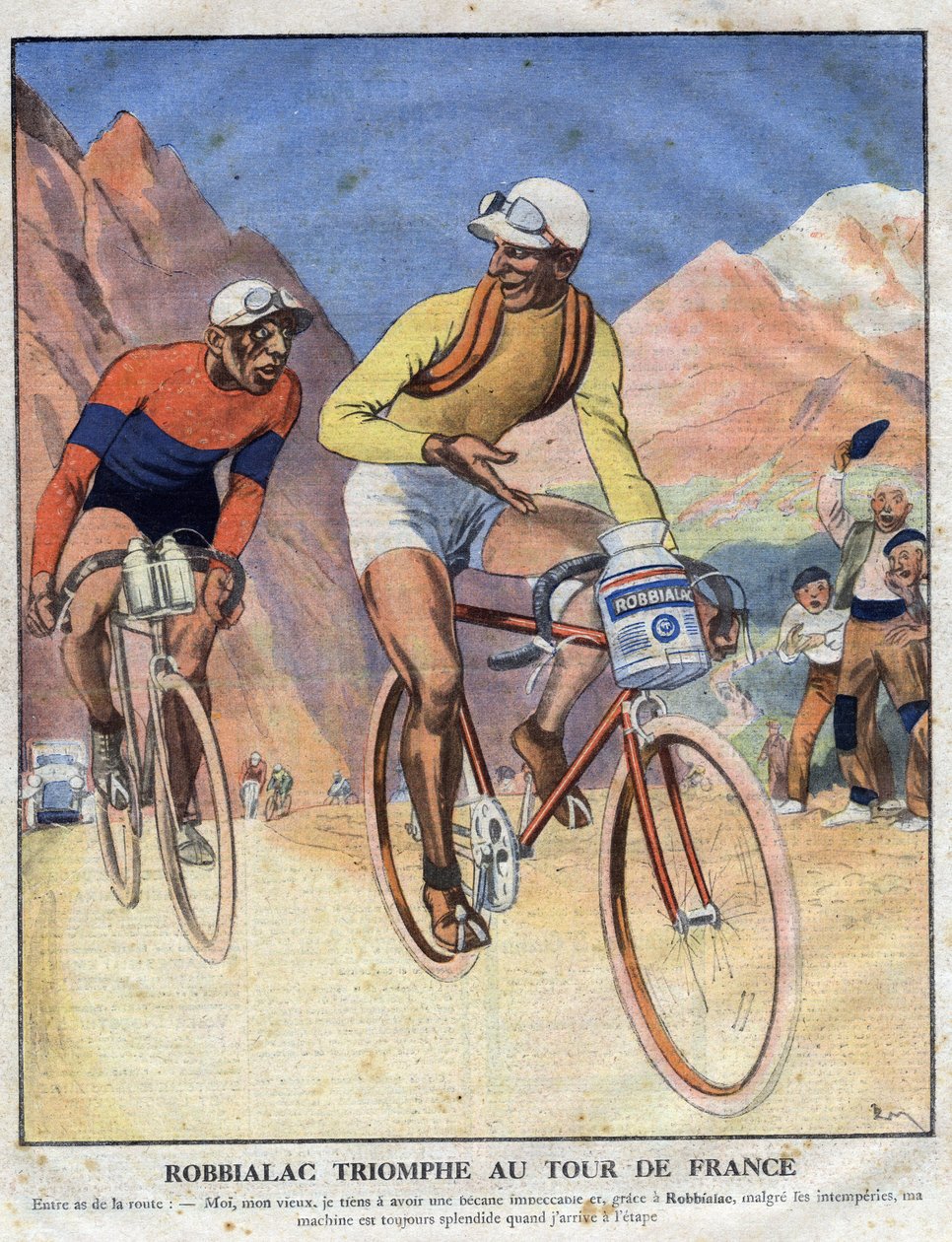 Advertising for the painting Robbialac: 